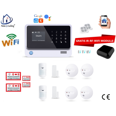 Home-Locking draadloos smart alarmsysteem wifi,gprs,sms set 18 AC-05