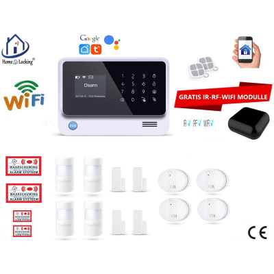 Home-Locking draadloos smart alarmsysteem wifi,gprs,sms. AC05-9