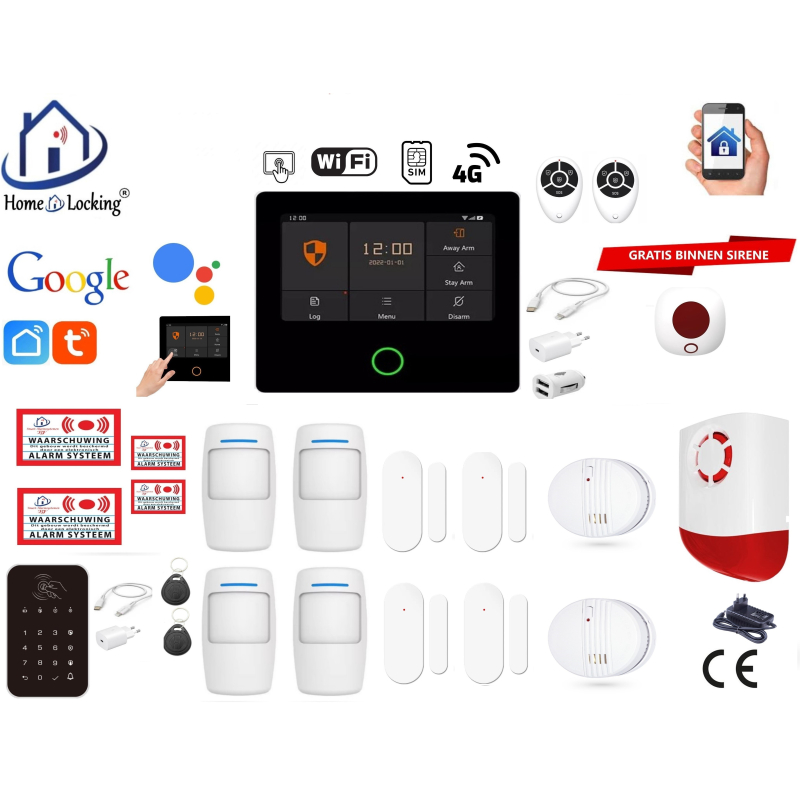 Draadloos smart alarmsysteem wifi,gprs,sms ST-01A set 11.