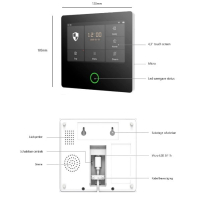 Draadloos smart alarmsysteem wifi,gprs,sms ST-01A. set 72