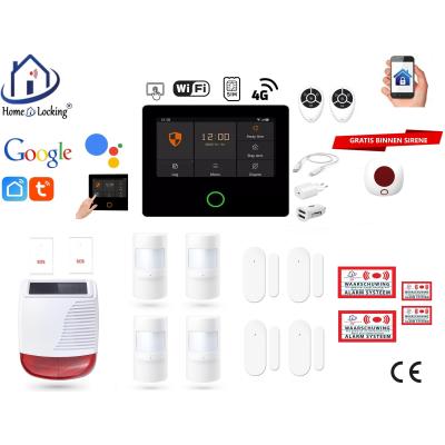 Draadloos smart alarmsysteem wifi,gprs,sms ST-01A set 22. Draadloos smart alarmsysteem wifi,gprs,sms ST-01A set 22.