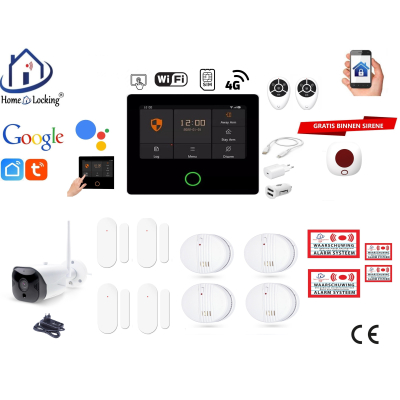 Draadloos smart alarmsysteem wifi,gprs,sms ST-01A set 28. Draadloos smart alarmsysteem wifi,gprs,sms ST-01A set 28.