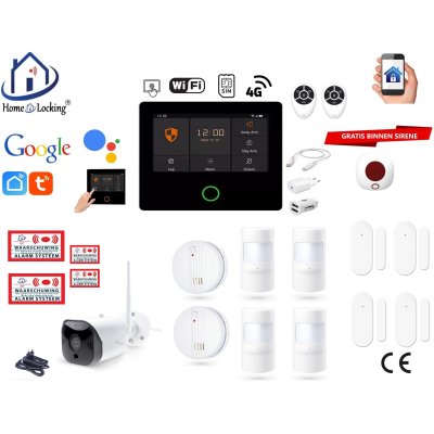 Draadloos smart alarmsysteem wifi,gprs,sms ST-01A set 30. Draadloos smart alarmsysteem wifi,gprs,sms ST-01A set 30.