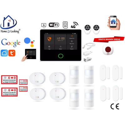 Draadloos smart alarmsysteem wifi,gprs,sms ST-01A set 4. Draadloos smart alarmsysteem wifi,gprs,sms ST-01A set 4.