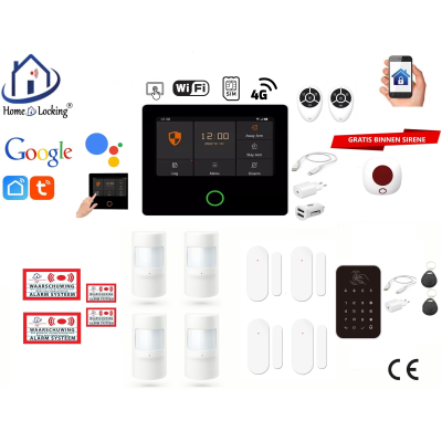 Draadloos smart alarmsysteem wifi,gprs,sms ST-01A set 8. Draadloos smart alarmsysteem wifi,gprs,sms ST-01A set 8.