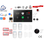 Wifi,gprs,sms alarmsysteem met 7" scherm en 8 bedrade zones. ST01B-24