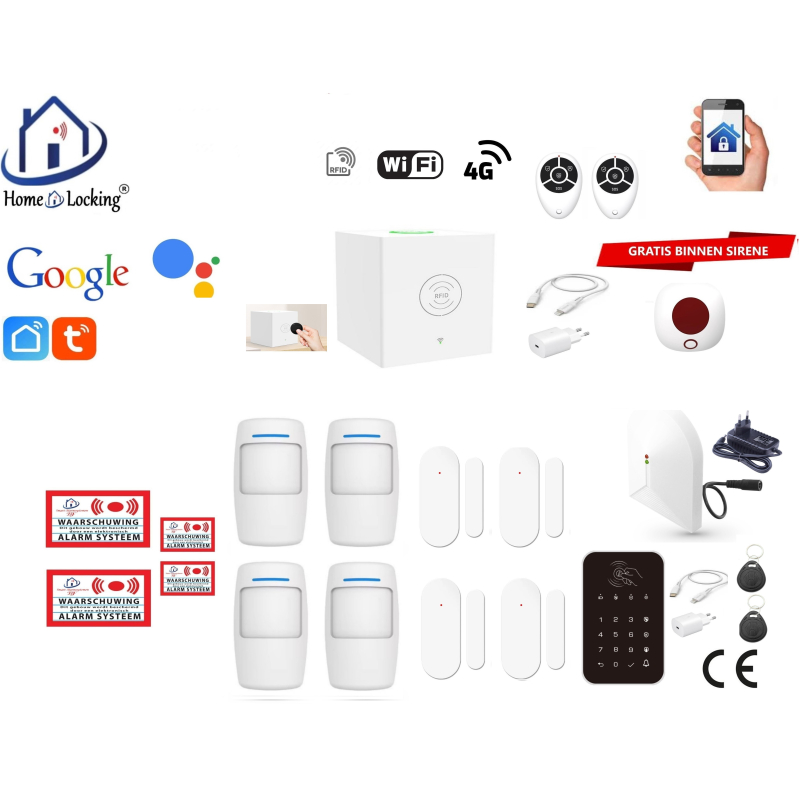 Home-locking wifi Google assistant beveiligingsbox voor alarm detectoren. ST01C-7