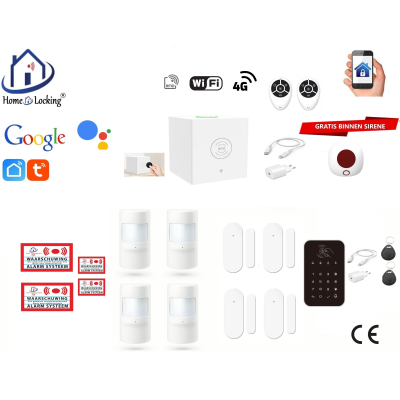 Home-locking wifi Google assistant beveiligingsbox voor alarm detectoren. ST01C-8 Home-locking wifi Google assistant beveiligingsbox voor alarm detectoren. ST01C-8