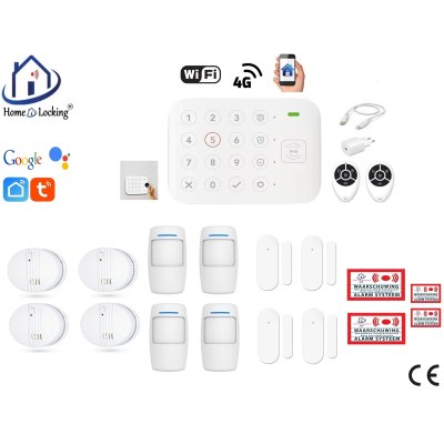 Draadloos smart alarmsysteem wifi met RFID in en uitschakelen. ST01D-4