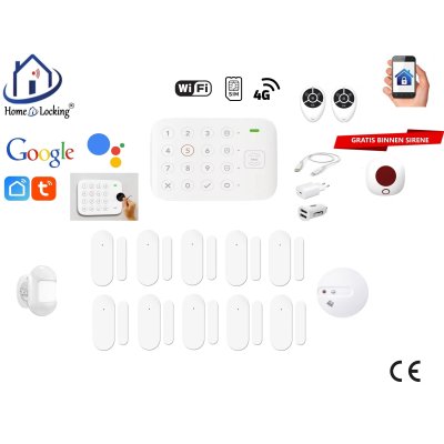 Draadloos smart alarmsysteem wifi met RFID in en uitschakelen. ST01D-70
