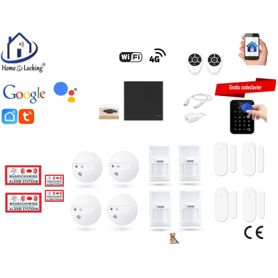 Home-locking wifi Google assistant beveiligingsbox voor alarm detectoren. ST-01P set 51