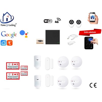 Home-locking wifi Google assistant beveiligingsbox voor alarm detectoren. ST-01P set 18