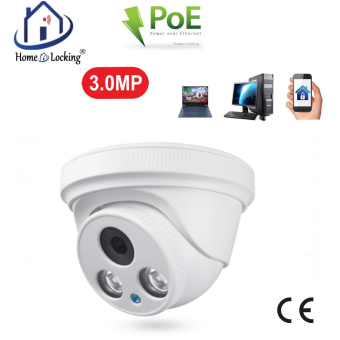 Home-Locking ip-camera dome (metaal) met bewegingsdetectie en SONY ship POE 3.0MP. C-1256