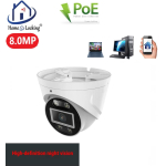 Home-Locking IP-camera PoE met bewegingsdetectie + microfoon Full Color Night Vision 8.0MP. C-1273