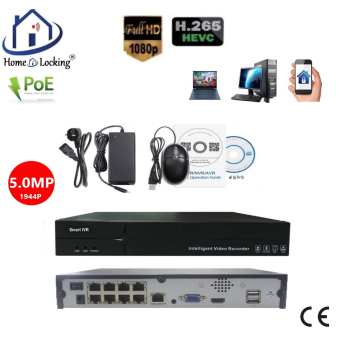 Home-Locking NVR 8CH 1944P-H265  5.0MP 8 uitgangen POE CN-524