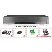 Home-Locking NVR 8CH 1944P-H265  5.0MP 8 uitgangen POE CN-526