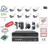 Home-Locking camerasysteem met bewegingsdetectie en NVR 8ch 8.0MP H265 POE met 8 bullet metaal camera's 3.0MP. CS-8-1475