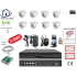 Home-Locking camerasysteem met NVR 5.0MP H265 POE met 8 dome pvc camera's 3.0MP CS-8-1515
