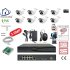 Home-Locking camerasysteem met NVR 8ch 8.0MP H265 POE met 8 bullet metaal camera's 3.0MP. CS-8-480 