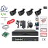 Home-Locking camerasysteem met bewegingsdetectie en NVR 8ch 8.0MP H265 POE met 4 bullet metaal camera's 5.0MP CS-4-1538
