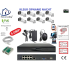 Home-Locking camerasysteem met bewegingsdetectie en NVR 8ch 8.0MP H265 POE met 8 bullet camera's 1944P 5.0MP. CS-8-1606KL