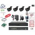 Home-Locking camerasysteem met bewegingsdetectie en NVR 8ch 8.0MP H265 POE met 4 bullet metaal camera's 5.0MP CS-4-1538
