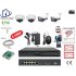 Home-Locking camerasysteem met bewegingsdetectie en NVR 8ch 8.0MP H265 POE met 2 bullet en 2 dome camera's 1944P 5.0MP. CS-4-1540