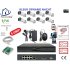 Home-Locking camerasysteem met bewegingsdetectie en NVR 8ch 8.0MP H265 POE met 8 bullet camera's 1944P 5.0MP. CS-8-1606KL