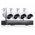 Smart WiFI set van 4 bullet ip-camera's 2.0MP met NVR draadloos met bediening via Smart Life APP werkt met Alexa en Google spraaksturing.T-2056