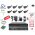 Home-Locking camerasysteem met NVR 8ch 8.0MP H265 POE met 8 bullet metaal camera's 3.0MP. CS-8-494D 