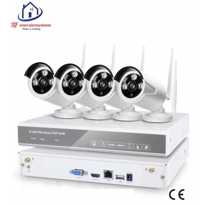 Home-Locking draadloos ip-camerasysteem met 4 buiten camera's 1080P 2.0MP NVR draadloos CS-4-480 Home-Locking draadloos ip-camerasysteem met 4 buiten camera's 1080P 2.0MP NVR draadloos CS-4-480