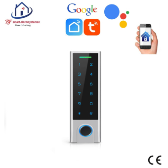 Home-Locking wifi/bluetooth-toegangscontrole door vingerafdruk,ID-kaart,wachtwoord met bediening via Smart Life APP werkt met Alexa en Google spraaksturing. DT-1142