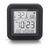 Home-locking WiFi temperatuur/vochtmeter en IR functie met bediening via Smart Life APP werkt met Alexa en Google spraaksturing. T-2011