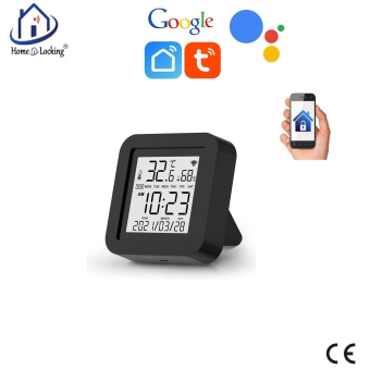 Home-locking WiFi temperatuur/vochtmeter en IR functie met bediening via Smart Life APP werkt met Alexa en Google spraaksturing. T-2011