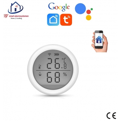 Home-locking WiFi temperatuur-vochtmeter met bediening via Smart Life APP werkt met Alexa en Google spraaksturing.. T-2011