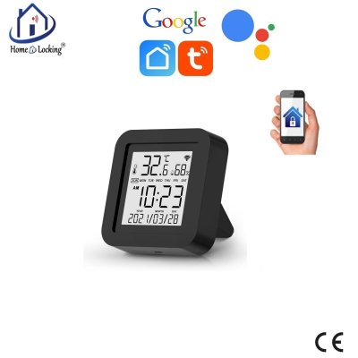 Home-locking WiFi temperatuur/vochtmeter en IR functie met bediening via Smart Life APP werkt met Alexa en Google spraaksturing. T-2011