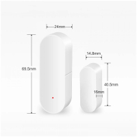 Home-locking wifi deur-detector met llicht/donker schakelaar en bediening via Smart Life APP werkt met Alexa en Google spraaksturing. T-2058