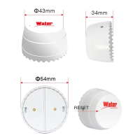 Home-locking WiFi water-detector met bediening via Smart Life APP werkt met Alexa en Google spraaksturing. T-2016