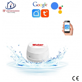 Home-locking WiFi water-detector met bediening via Smart Life APP werkt met Alexa en Google spraaksturing. T-2016