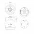 Home-locking WiFi PIR-detector 360° met bediening via Smart Life APP werkt met Alexa en Google spraaksturing. T-2021