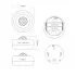 Home-locking WiFi PIR-detector 360° met bediening via Smart Life APP werkt met Alexa en Google spraaksturing. T-2021