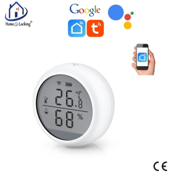 Home-locking WiFi temperatuur/vochtmeter met bediening via Smart Life APP werkt met Alexa en Google spraaksturing. T-2053