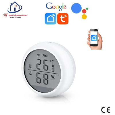 Home-locking WiFi temperatuur/vochtmeter met bediening via Smart Life APP werkt met Alexa en Google spraaksturing. T-2053
