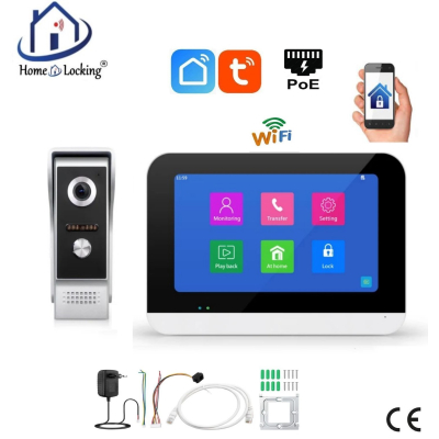 Smart WIFI deur intercom touchscreen met bediening via Smart Life APP. T-2301