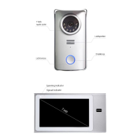 Home-Locking complete deur videofoon 4 draads met aanraak scherm.DT-2237