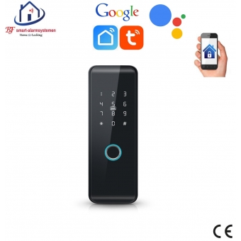 Home-Locking wifi/bluetooth-toegangscontrole door vingerafdruk,ID-kaart,wachtwoord, met bediening via Smart Life APP werkt met Alexa en Google spraaksturing. DT-1145