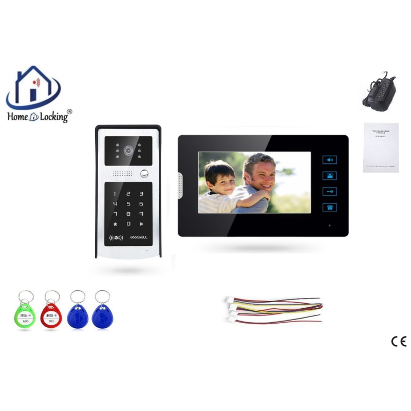 Home-Locking complete deur video videofoon 4 draads.DBF-DT-1117/2203
