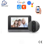 WIFI deurvideo kijkgaatje met 4.3 Inch binnen scherm met bediening via Smart Life APP werkt met Alexa en Google spraaksturing.T-2100.